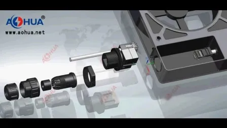 Aohua Factory Cat5 CAT6 Ethernet Cable Waterproof Panel Type RJ45 Connector