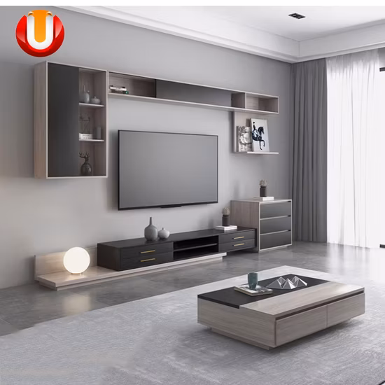 Folding Glass Wooden Mirrored Living Room Furniture Side Sofa Coffee Table Dining Table Wall Unit TV Cabinets TV Stands