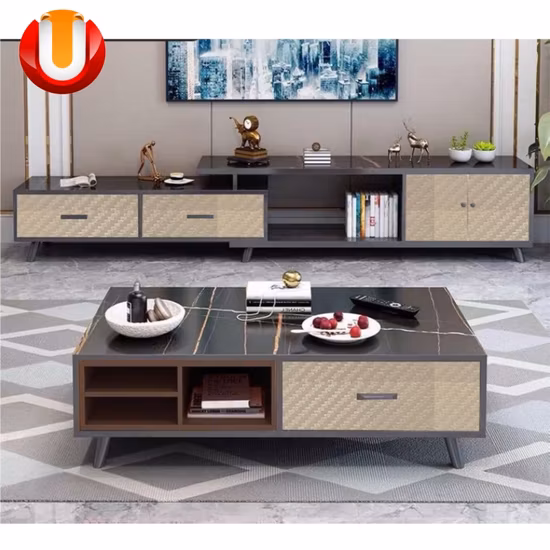 Folding Glass Wooden Mirrored Living Room Furniture Side Sofa Coffee Table Dining Table Wall Unit TV Cabinets TV Stands