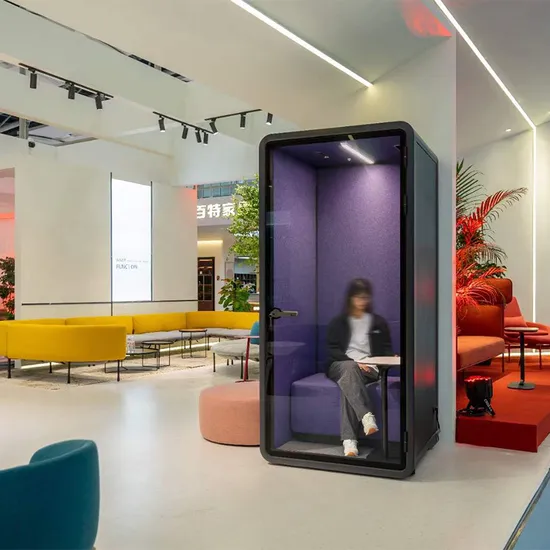 Customized Logo Multifunction Phone Booth Portable Acoustic Meeting Call Vocal Home Backyard Office Soundproof Pod 