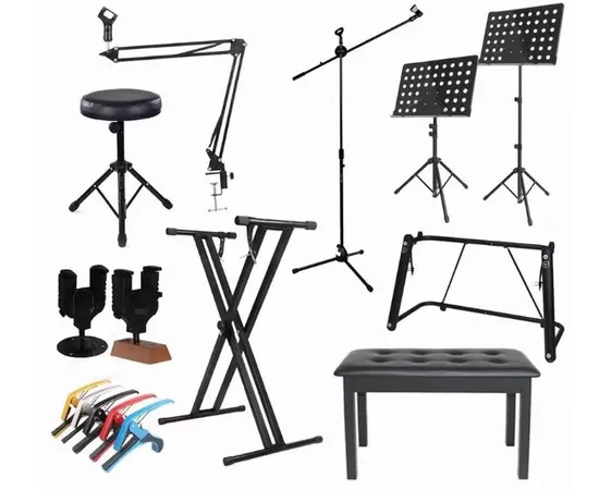 OEM Musical Accessories Factory Single X Keyboard Stand Adjustable Height Flexible Cube Keyboard Stand Foldable Piano MIDI Organ Stand 