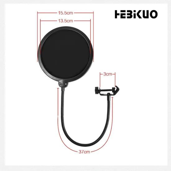 Recording/Meeting/Voice Microphone Accessories Metal Plastic Microphone Wind Screen Mic Pop Filter for Microphone Stand 