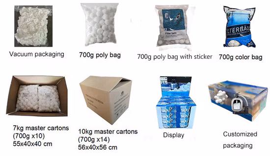 Customized Package Pop Filter Pool Balls Fiber Filter Ball for Swimming Pool
